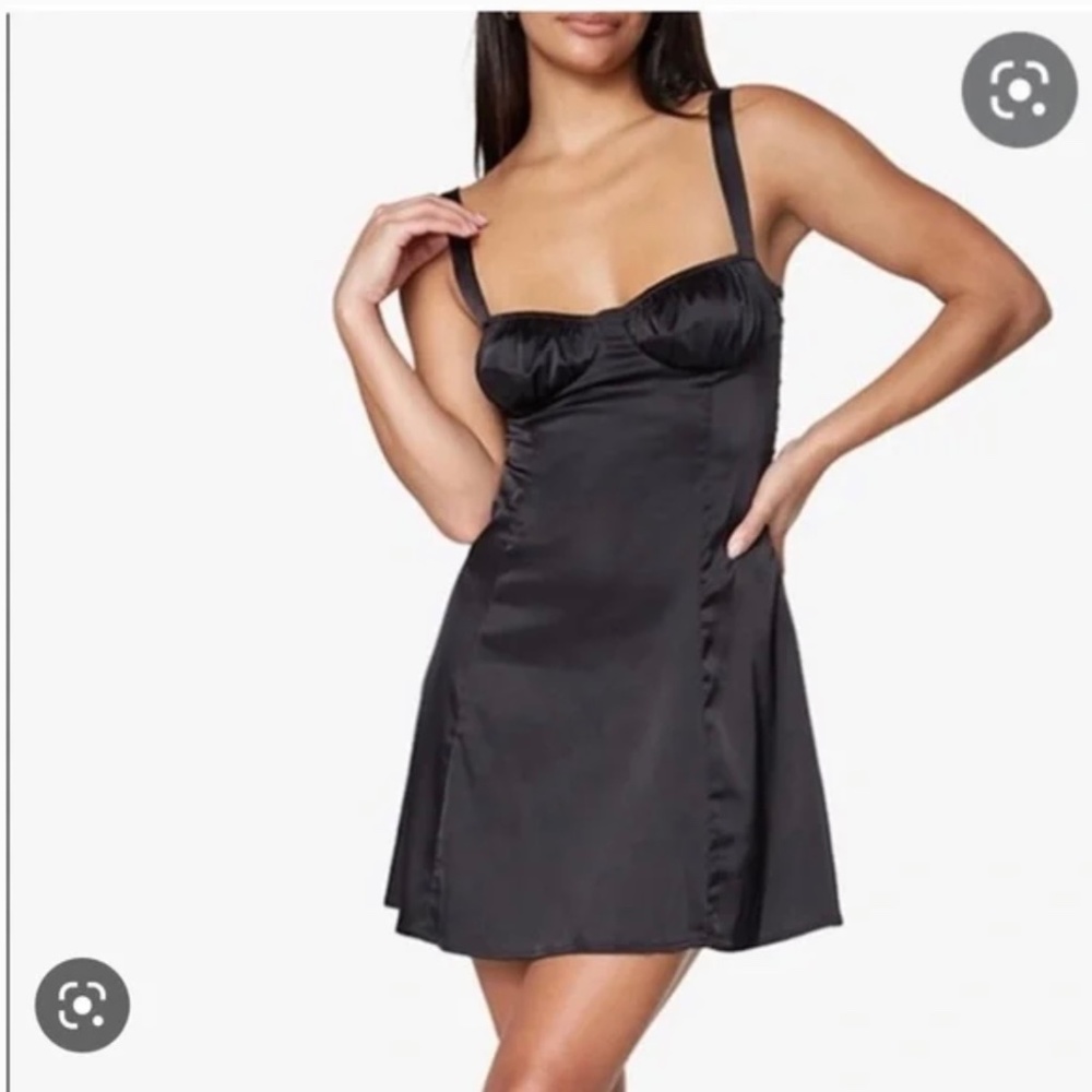 WeWoreWhat Silk Mini Bralette Dress